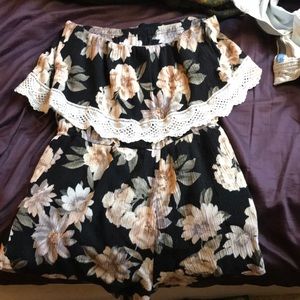 Forever 21 floral romper